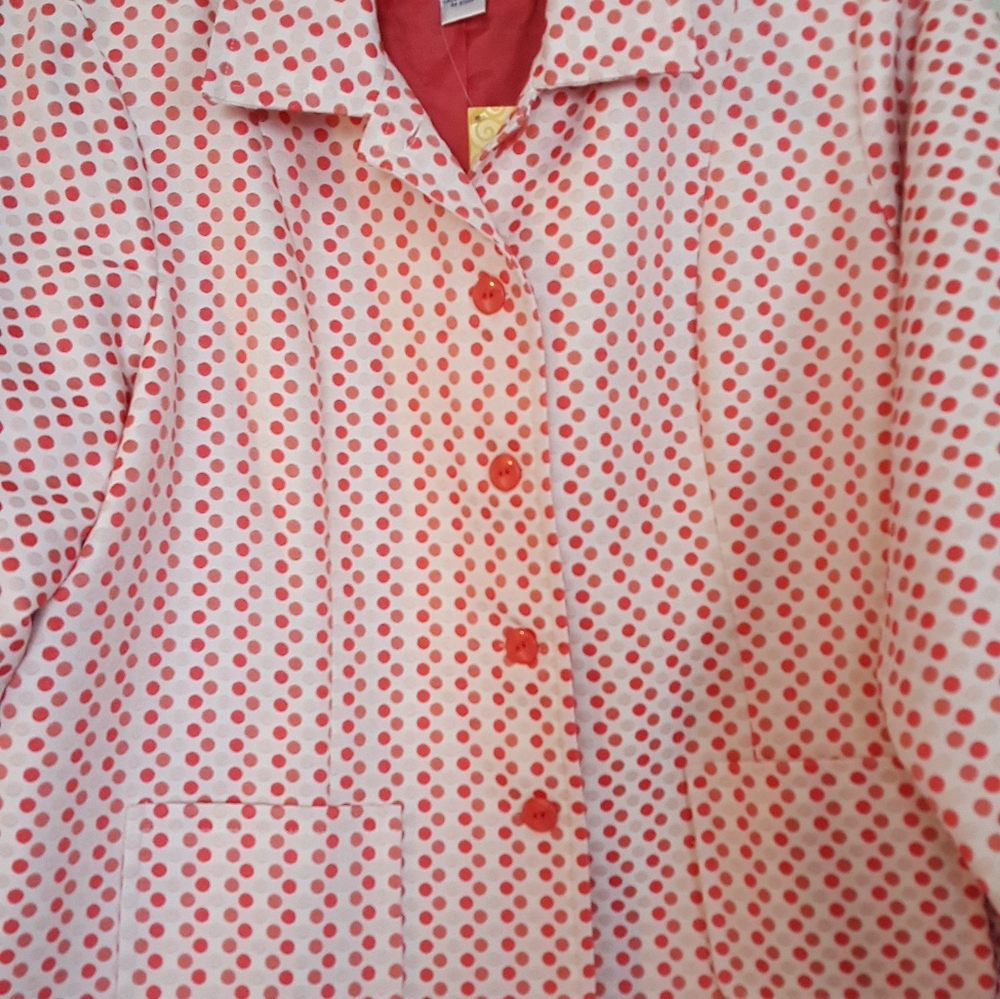 Susan Graver Polka Dot Blazer 1X
